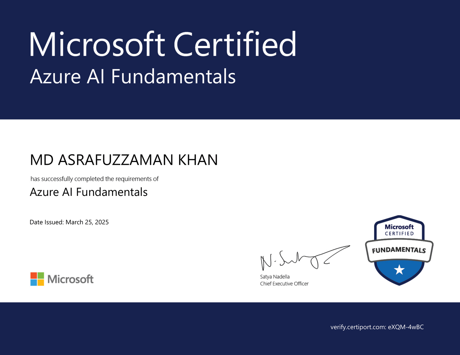 Microsoft Certified: Azure AI Fundamentals